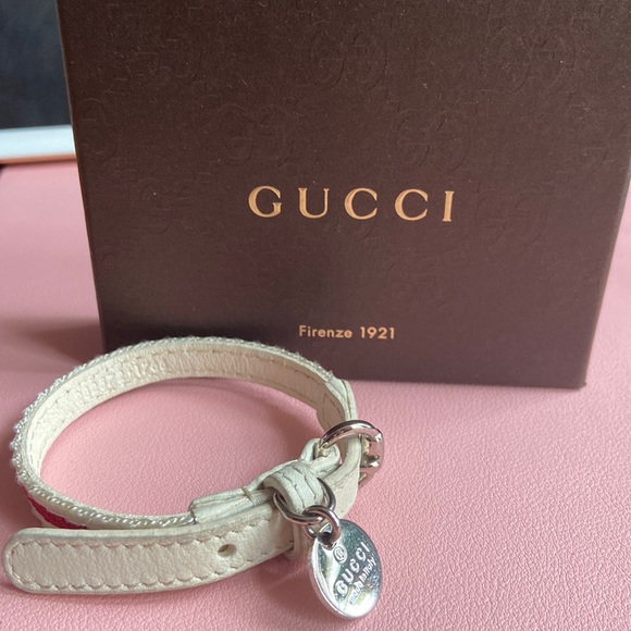 Pre-owned Gucci Loves You Red & White Leather Limited Edition - Picture 1 of 8